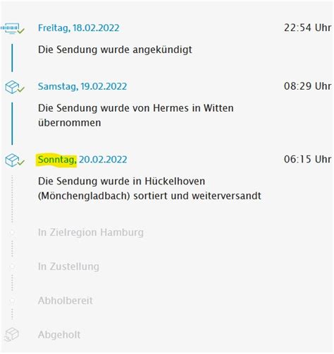 die sendung wurde sortiert und weiterversandt hermes|sendung hermes bedeutung.